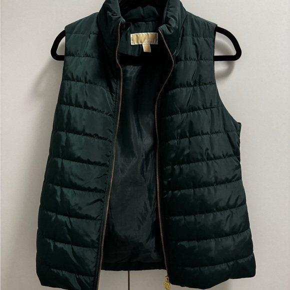 Michaels Jackets & Blazers - Michaels Green Quilted Puffer Vest with High Collar
